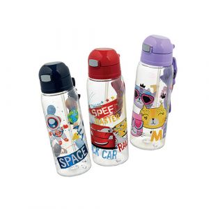 Bouteille eau avec paille 