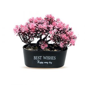 Pot avec fleur artificielle