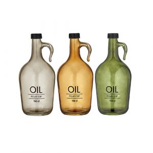Bouteille de huile en verre