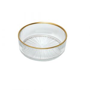 Bol en verre contour doré