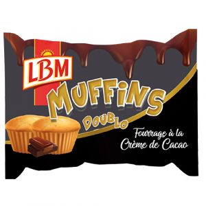 Lot de 5 muffins doublo crème cacao 