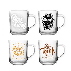 Mug en verre imprimé