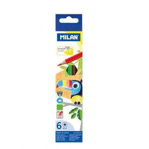 Blister de 6 crayons de couleur hexagonaux