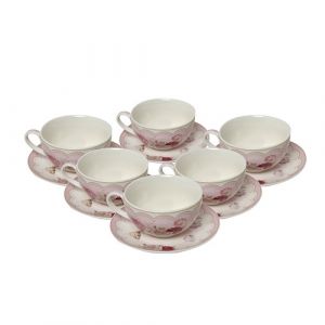 Set 6 tasses à café avec sous tasses 