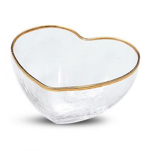 Bol en verre forme coeur  