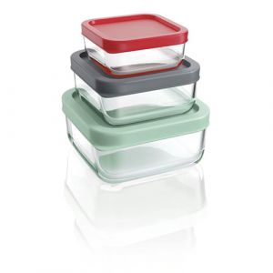 Set 3 boites de rangement en verre