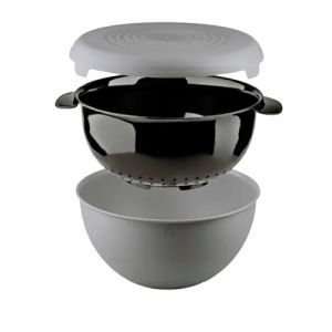 Set bol + passoire + couvercle