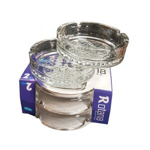 Lot 2 cendriers en verre  