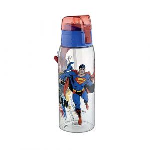 Bouteille + paille design superman 