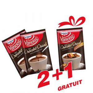 Lot 2 chocolats chaud nautre  1 chocolat chaud caramel