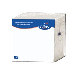 Lot de 3 serviettes de table clean blanc