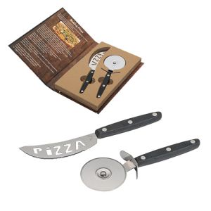 Coffret à pizza 2 pièces mini coupe-pizza en acier inoxydable  