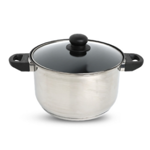 Marmite avec couvercle en inox 