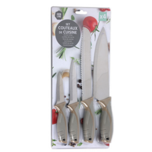 Set de 4 couteaux de cuisine 