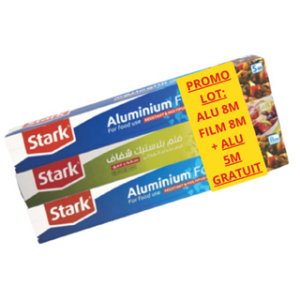 Lot de 2  papiers aluminium + film fraicheur
