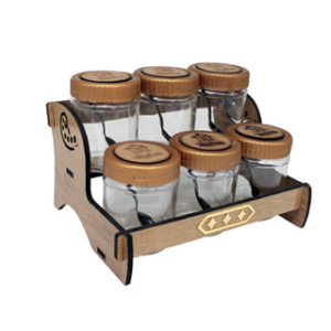 Set 6 pots à épices avec cuillères 