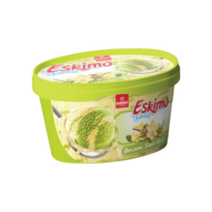 Lot 2 barquettes glace pistache vanille 