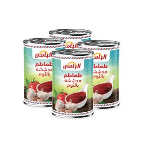Lot de 4 tomates concassees a l'ail 400 gr el behi