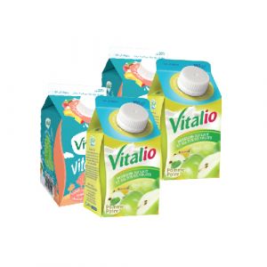 Lot de 4 boissons lactées pêche abricot