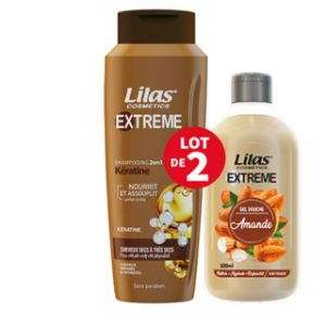 Shampoing keratine + gel douche amande 