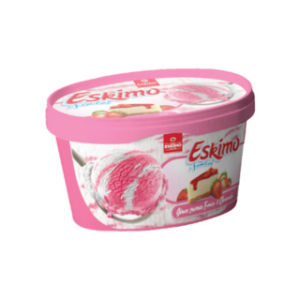 Lot 2 barquettes glace fraise cheesecake 