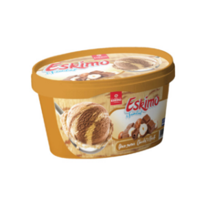 Lot 2 barquettes glace chocolat noisette 