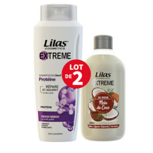 Shampoing proteine + gel douche noix coco 