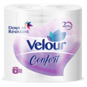 Lot de 4 papier hygiénique 2 plis